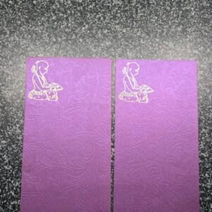 Purple Self-Textured Upanayana Card