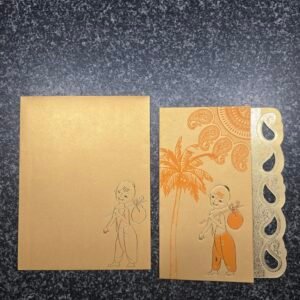 Laser-Cut Gold Metallic Upanayanam Card
