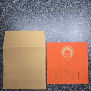 Gold-Foiled Orange Upanayanam Card