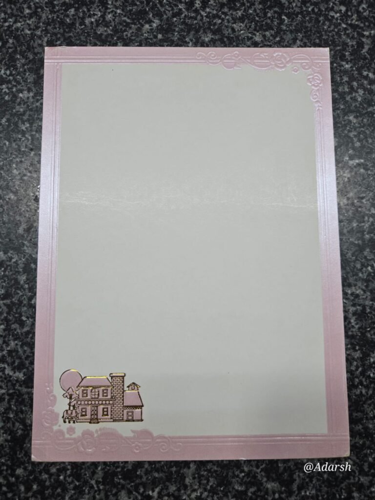 Metallic Pink Foil Border Card for Housewarming