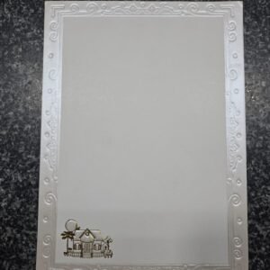 White House Warming Card With Embosed Border
