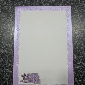 Metallic Purple Foil Border Card for Housewarming