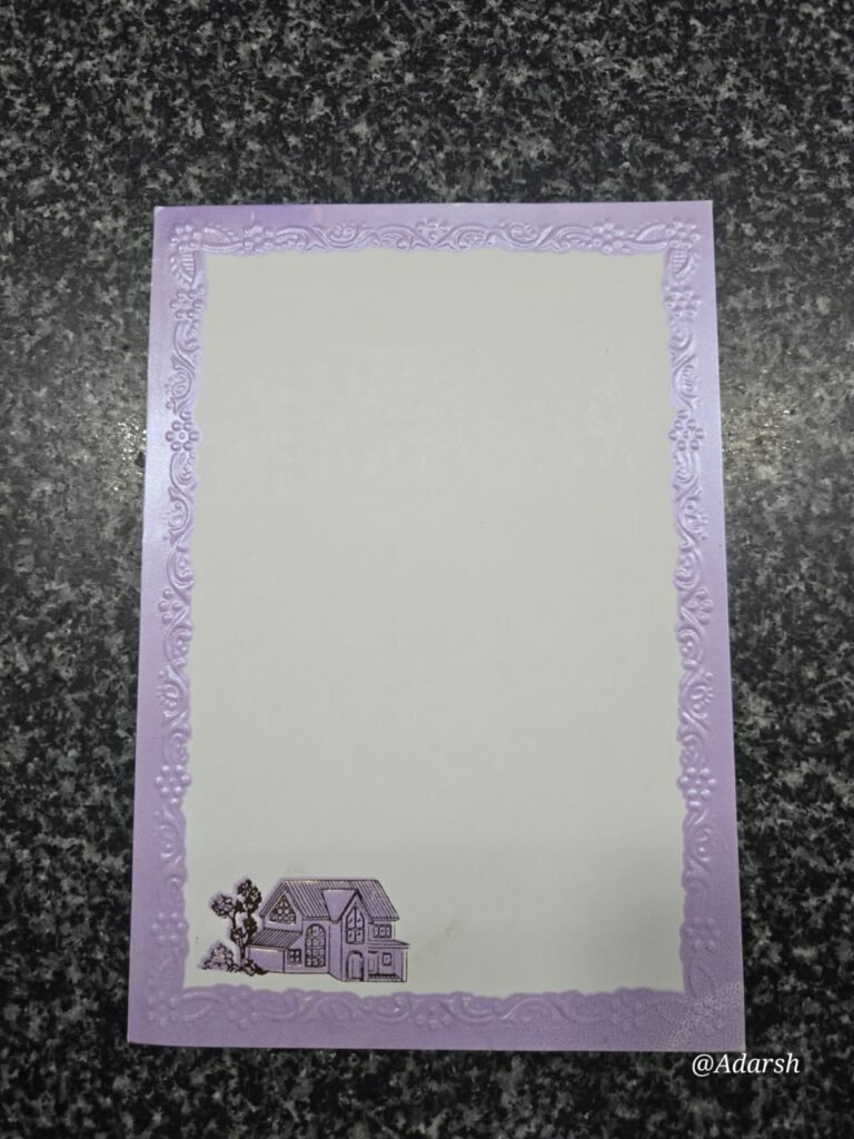 Metallic Purple Foil Border Card for Housewarming