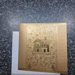 Gold Foil Embossed Housewarming Card Set with Envelope
