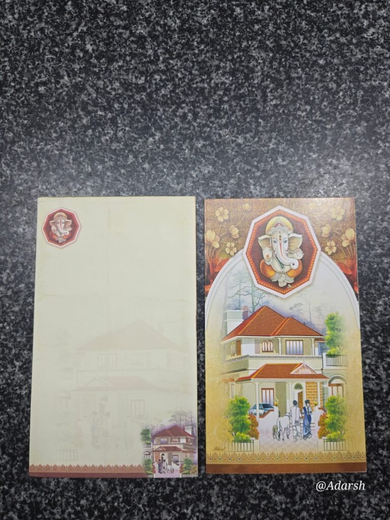 Modern Villa with Traditional Ritual Gruhapravesam Card
