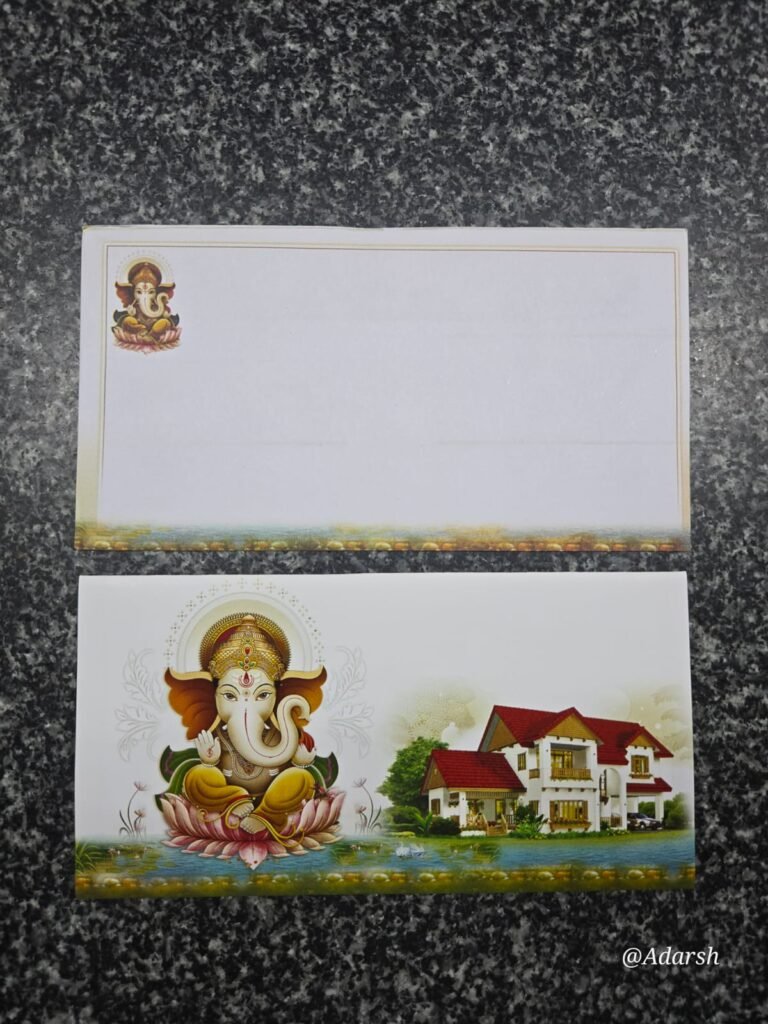 Lord Ganesha and Villa Housewarming Card