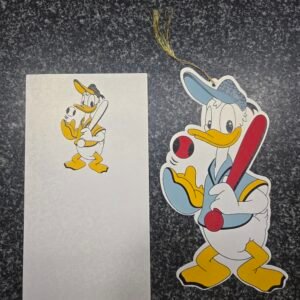 Disney Donald Duck Baseball Theme Die-Cut Invitation Card with Golden Tassel