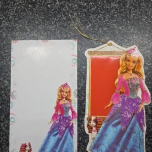 Barbie Diamond Castle Princess Theme Die-Cut Invitation Card with Golden Tassel