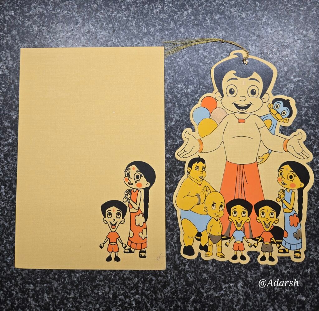 Chhota Bheem and Friends Die-Cut with Golden Tassel Birthday Card