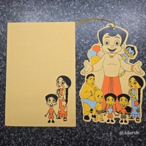 Chhota Bheem and Friends Die-Cut with Golden Tassel Birthday Card