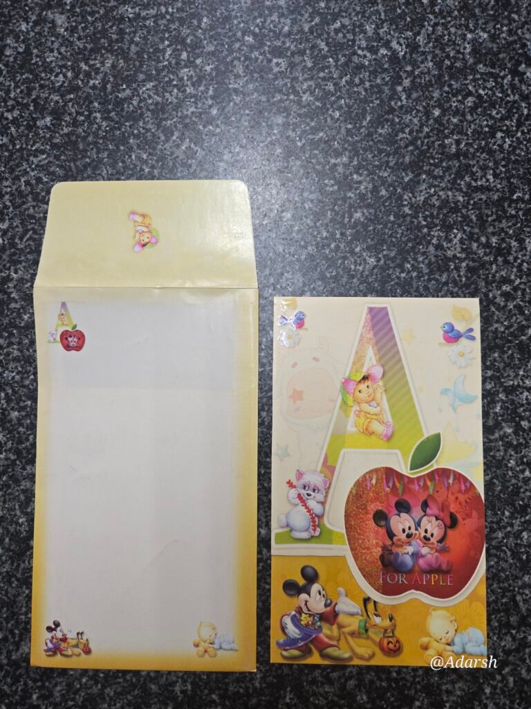 Disney Mickey Mouse and Alphabet Theme Baby Birthday Card