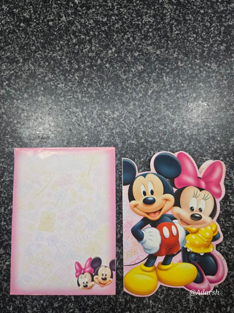 Mickey and Minnie Mouse Die-Cut Baby Birthday Card