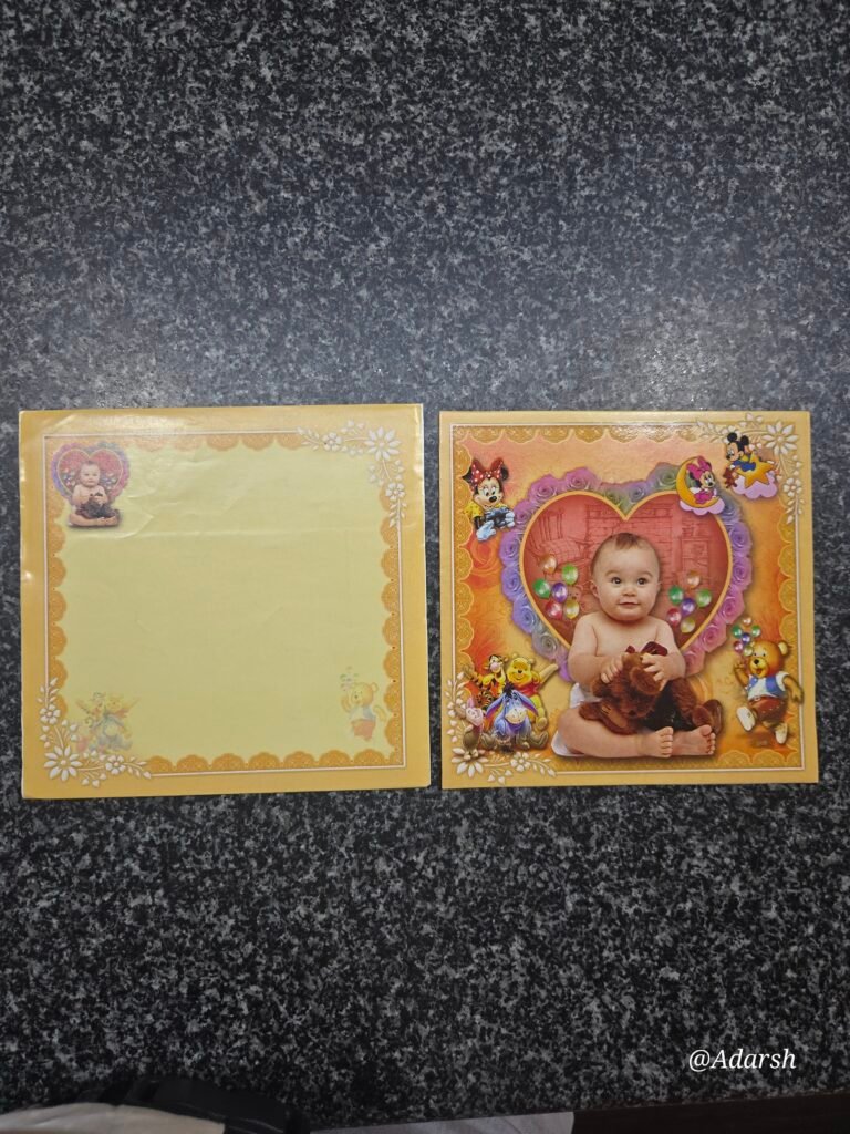 Golden Yellow Disney and Winnie the Pooh Theme Card