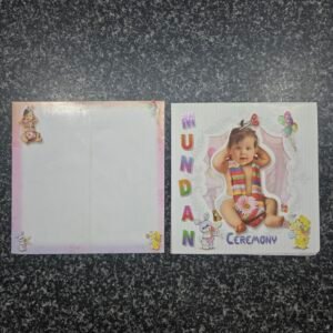 Cute Cartoon Teddy Bear Theme Mundan Ceremony Card
