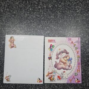 a light-colored invitation Card