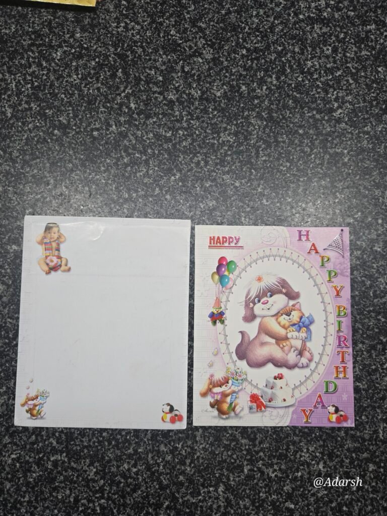 a light-colored invitation Card