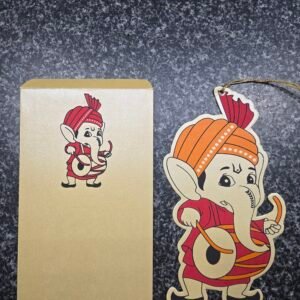Lord Ganesha Shaped Traditional Baby Shower Card