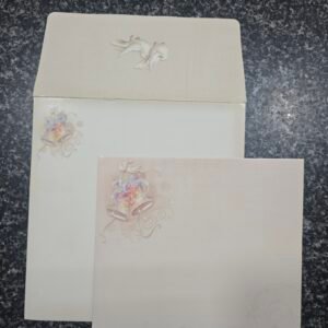 Elegant Pastel Wedding Bells and Doves Invitation Card