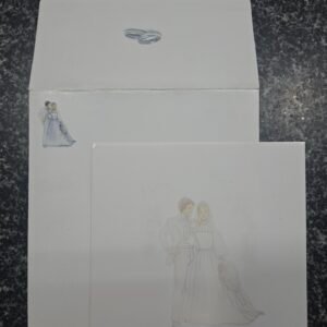 A clean white wedding Card