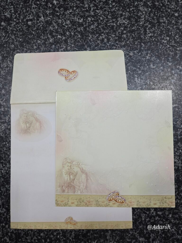 A romantic cream wedding Card