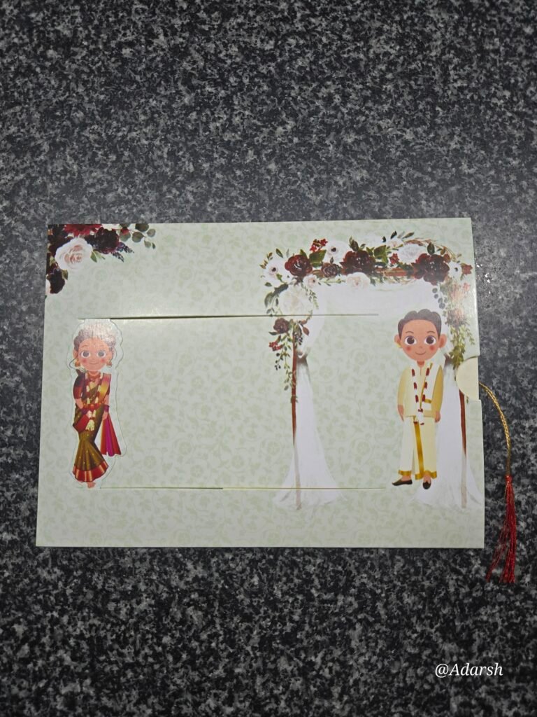 Traditional South Indian Pull-Out Wedding Card