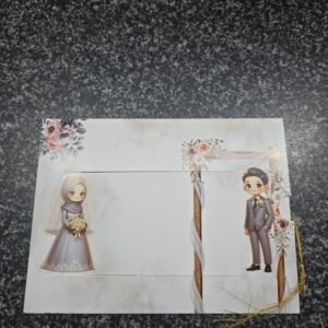 Elegant Pull-Out Muslim Wedding Invitation Card
