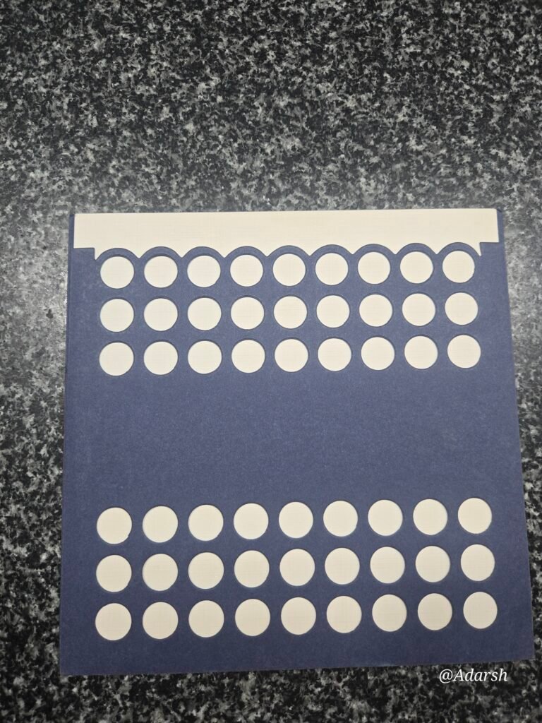 Modern Blue Laser-Cut Polka Dot Wedding Invitation Card