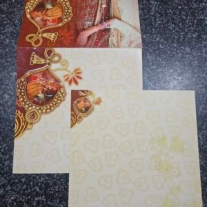 Traditional Hindu Wedding Invitation Card with Varmala and Kanyadaan