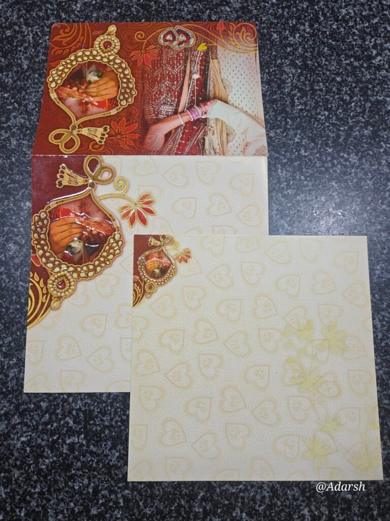 Traditional Hindu Wedding Invitation Card with Varmala and Kanyadaan