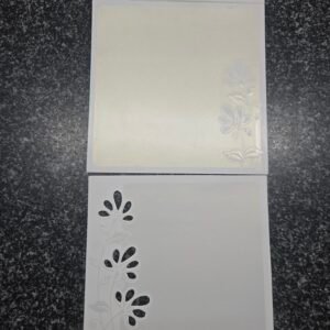 Elegant Shimmer Cream Wedding Invitation Card with Laser-Cut Floral Openwork