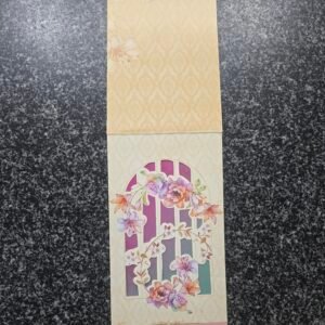 Elegant Pastel Floral Laser-Cut Arch Wedding Invitation Card