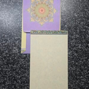 Elegant Purple and Cream Mandala Wedding Invitation Card