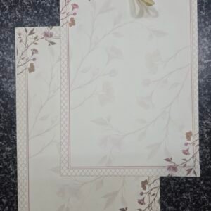 Elegant Pastel Botanical Wedding Invitation Card with Ribbon