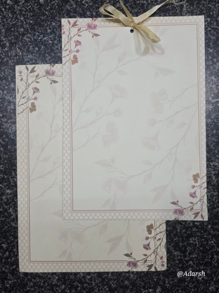 Elegant Pastel Botanical Wedding Invitation Card with Ribbon