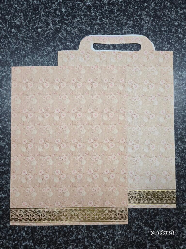 Vintage Floral Bag-Style Wedding Invitation Card