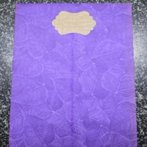 Elegant Purple Bodhi Leaf Texture Wedding Invitation Card