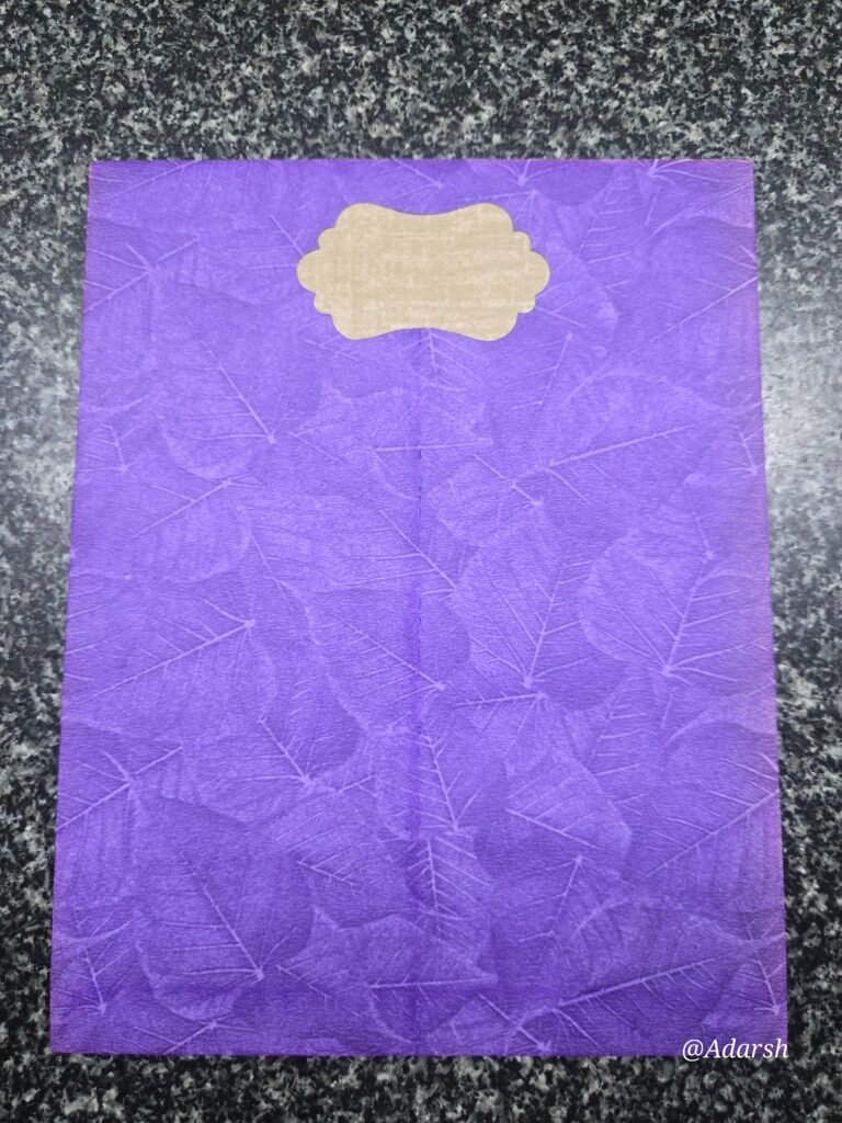 Elegant Purple Bodhi Leaf Texture Wedding Invitation Card