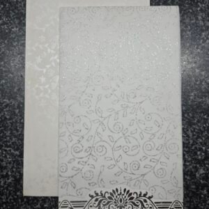 Elegant Silver Glitter Filigree Wedding Invitation Card