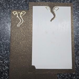 Royal Bronze and White Hindu Wedding Invitation Card