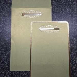 Elegant Sage Green and Rose Gold Wedding Invitation Card