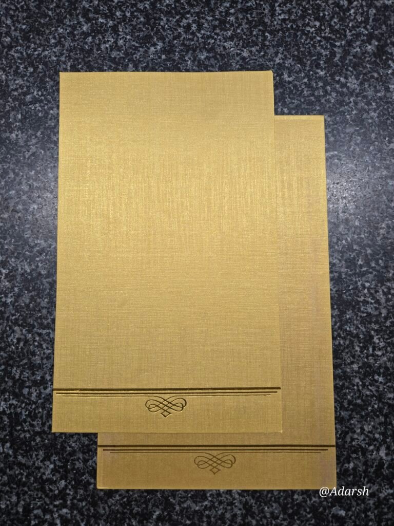 Minimalist Gold Shimmer Invitation Suite with Debossed Accent