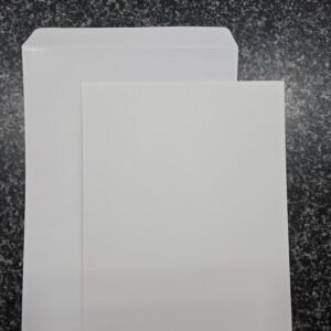Plain White Linen-Textured Invitation Card