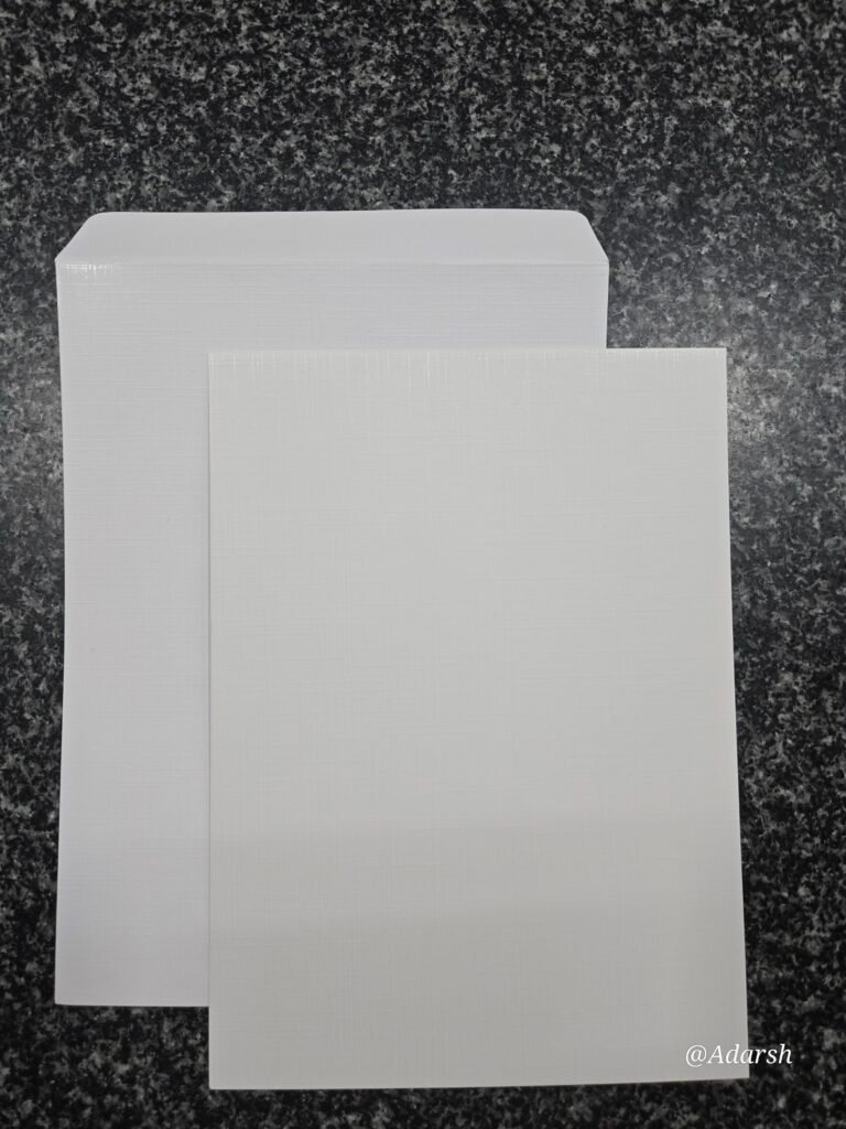 Plain White Linen-Textured Invitation Card