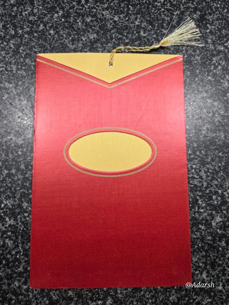 Traditional Red and Gold Wedding Invitation Card with Tassel
