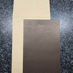 Minimalist Chocolate Brown and Textured Cream Invitation Card