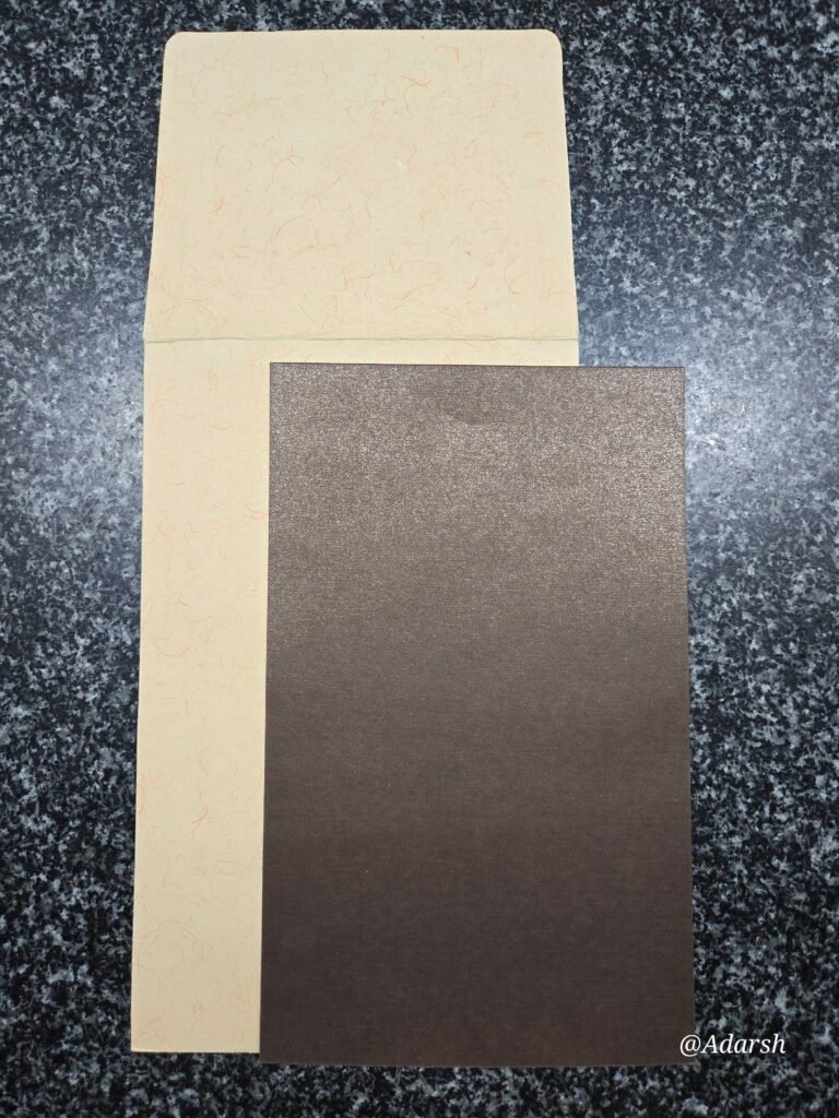 Minimalist Chocolate Brown and Textured Cream Invitation Card