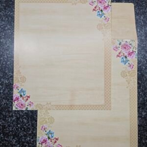 Elegant Wood-Texture Floral Wedding Invitation Card