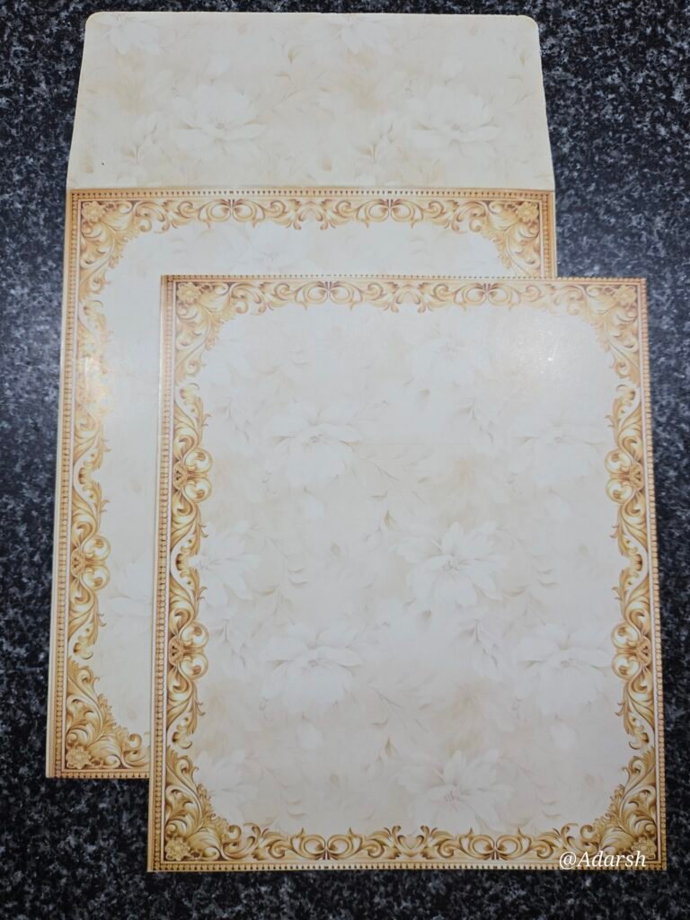 Vintage Cream Floral Wedding Invitation Card