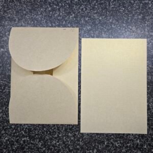 Blank Shimmer Cream Interlocking Wedding Card
