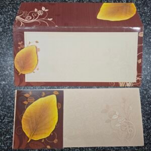A brown and cream Wedding Card
